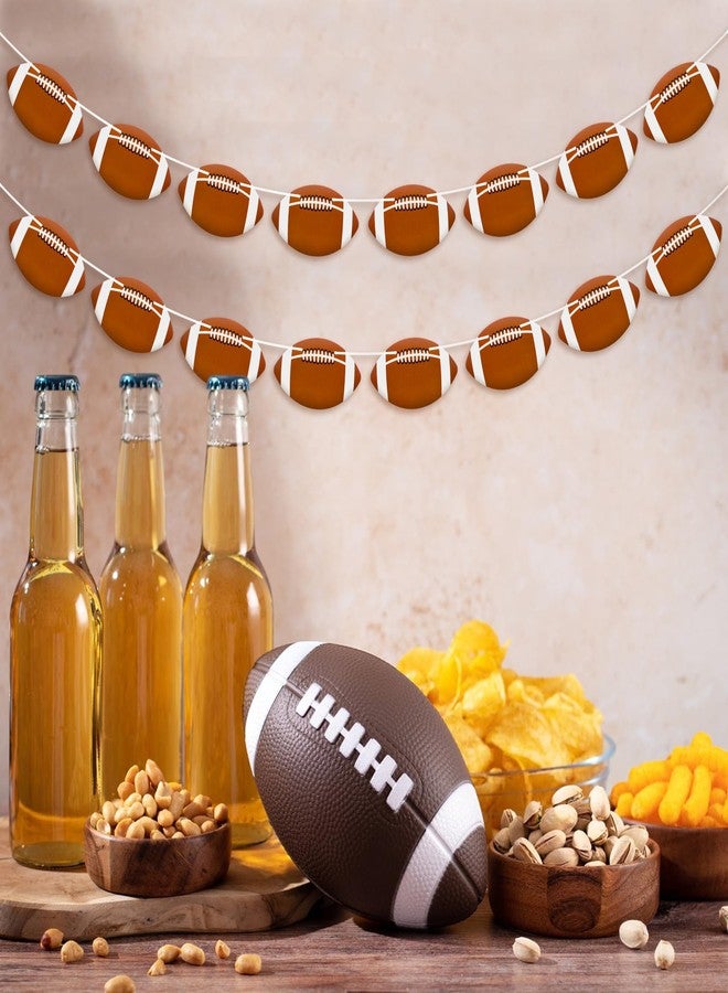KINYFY 4 Pcs Football Banners, Football Hanging Flag Banners, Ball Garland Banner for Football-Themed Party, Sports, Birthday Decorations (Brown) - Image 5